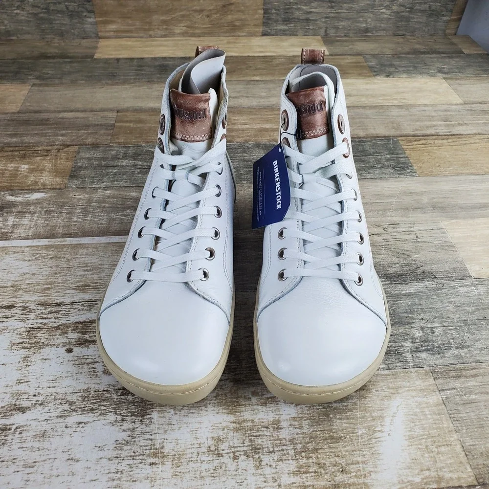 Birkenstock Bartlett Womens Shoes Sz 10 - 10.5 White Leather High Top Sneakers